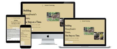 Accurate Contracting Website on various devices